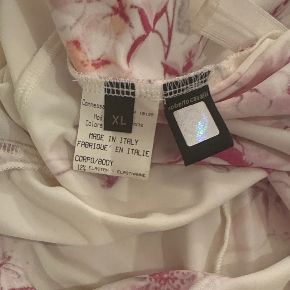 Roberto Cavalli Floral Halter Neck Dress - White and Pink Size XL - Picture 8 of 10